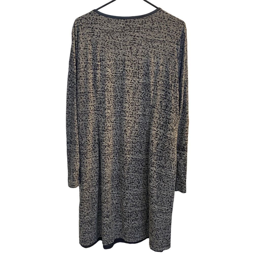 Cato Black/Gray Long Sleeve Side Ruched Dress Sz 22/24W - Picture 4 of 9